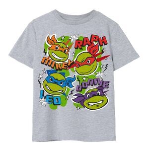 Teenage Mutant Ninja Turtles Childrens/Kids Faces T-Shirt / Grey Marl